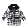 Doe a Dear - Black & White Houndstooth Coat