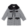 Doe a Dear - Black & White Houndstooth Coat