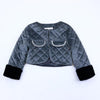 Grey Quilted Crop Jacket