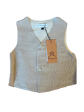 Beige Linen Vest
