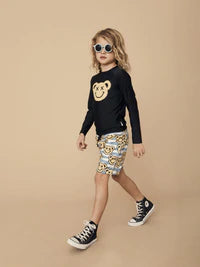 HuxBaby - Smiley Bear Black Rashguard
