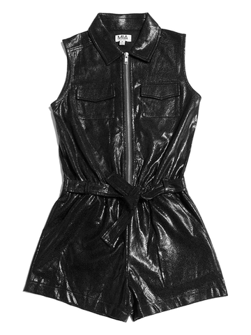 Black Leather Romper