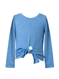 Blue Front Tie Top