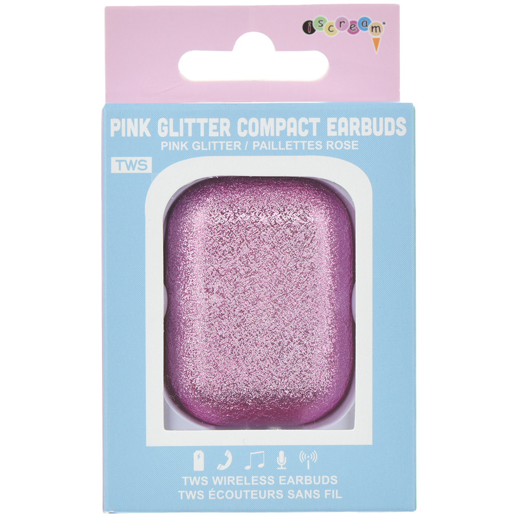 Pink Glitter Earbuds