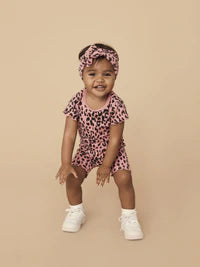 HuxBaby - Leopard Rib Short Set