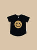HuxBaby - Black Smiley Tee