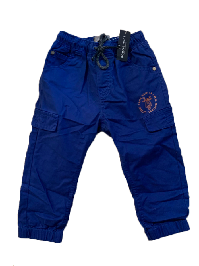 Blue Stretch Twill Pants