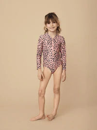 Huxbaby - Leopard Swimsuit Dusty Rose