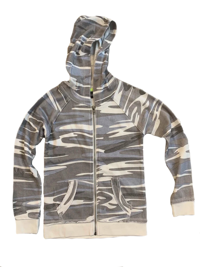 Cream Burnout Zip Up