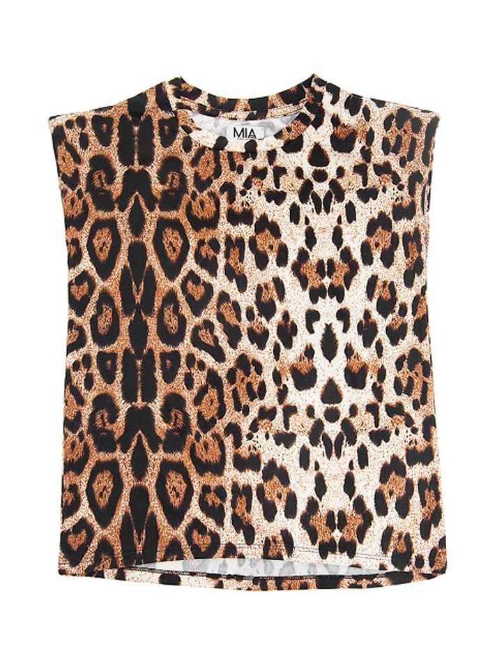 Leopard Shoulder Pad Tee