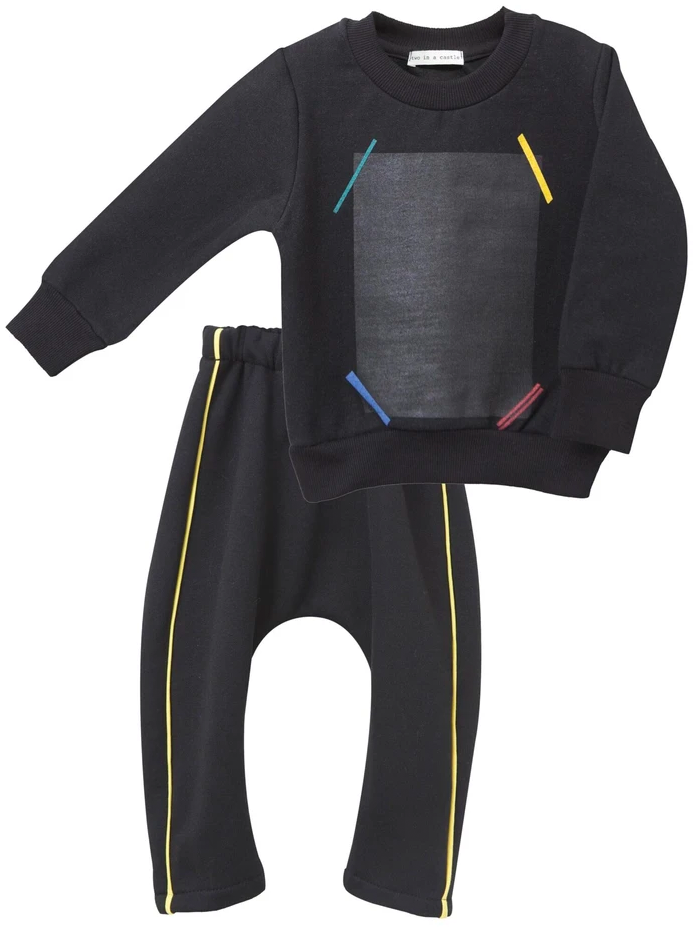 KIDS DRAWING SET W/SWEATER & SEMI SLOUCHY PANTS