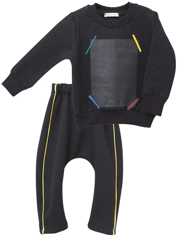 KIDS DRAWING SET W/SWEATER & SEMI SLOUCHY PANTS
