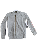 Grey with americano stripes zip up