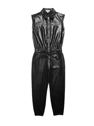 Black Biker Romper