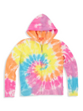Little Girl's & Girl's Fleece Zip-Front Tie-Dye Hoodie